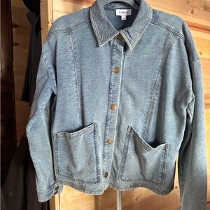 Evereve Light Blue Jean Jacket with Pockets